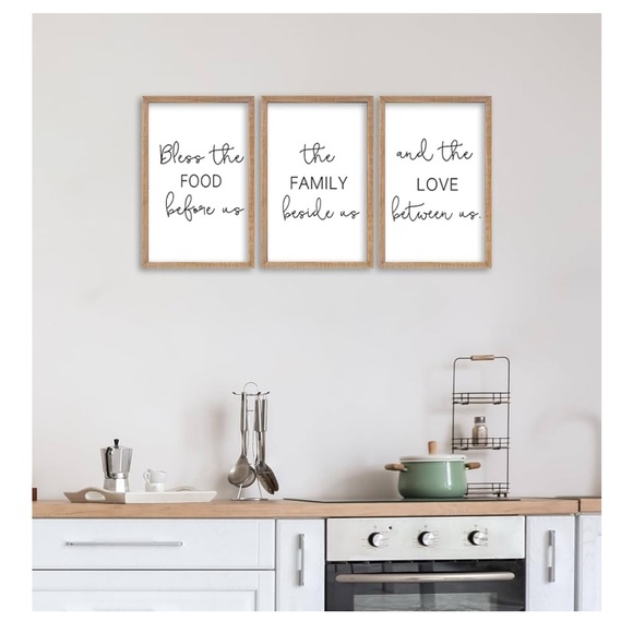Other - SRSZHIYE Wall Art Set - Bless the Food, Family, Love